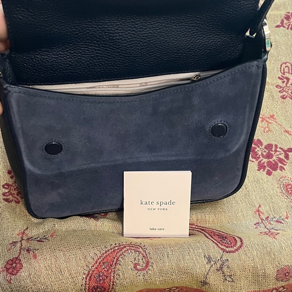Kate Spade suede and leather Midnight deep Blue Crossbody Bag - Picture 13 of 15